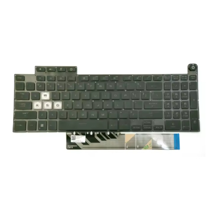 Клавиатура за лаптоп Asus TUF A15 F15 FA507 FA507RC FA507RE FX507 FX517 FX707 F17 FX707 FX707ZC, с подсветка, международна клавиатура, черна