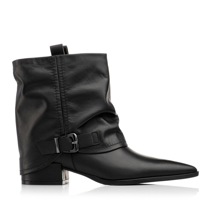 Ghete dama, Musette, FREDERICA A283, Piele naturala, Negru