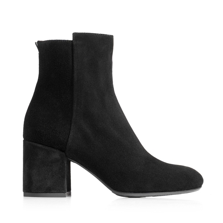 Ghete dama, Musette, VELVET 062, Piele intoarsa, Negru