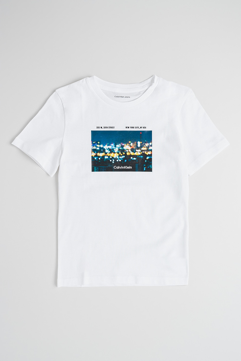 Calvin Klein, Tricou cu imprimeu foto, Alb, 170 CM