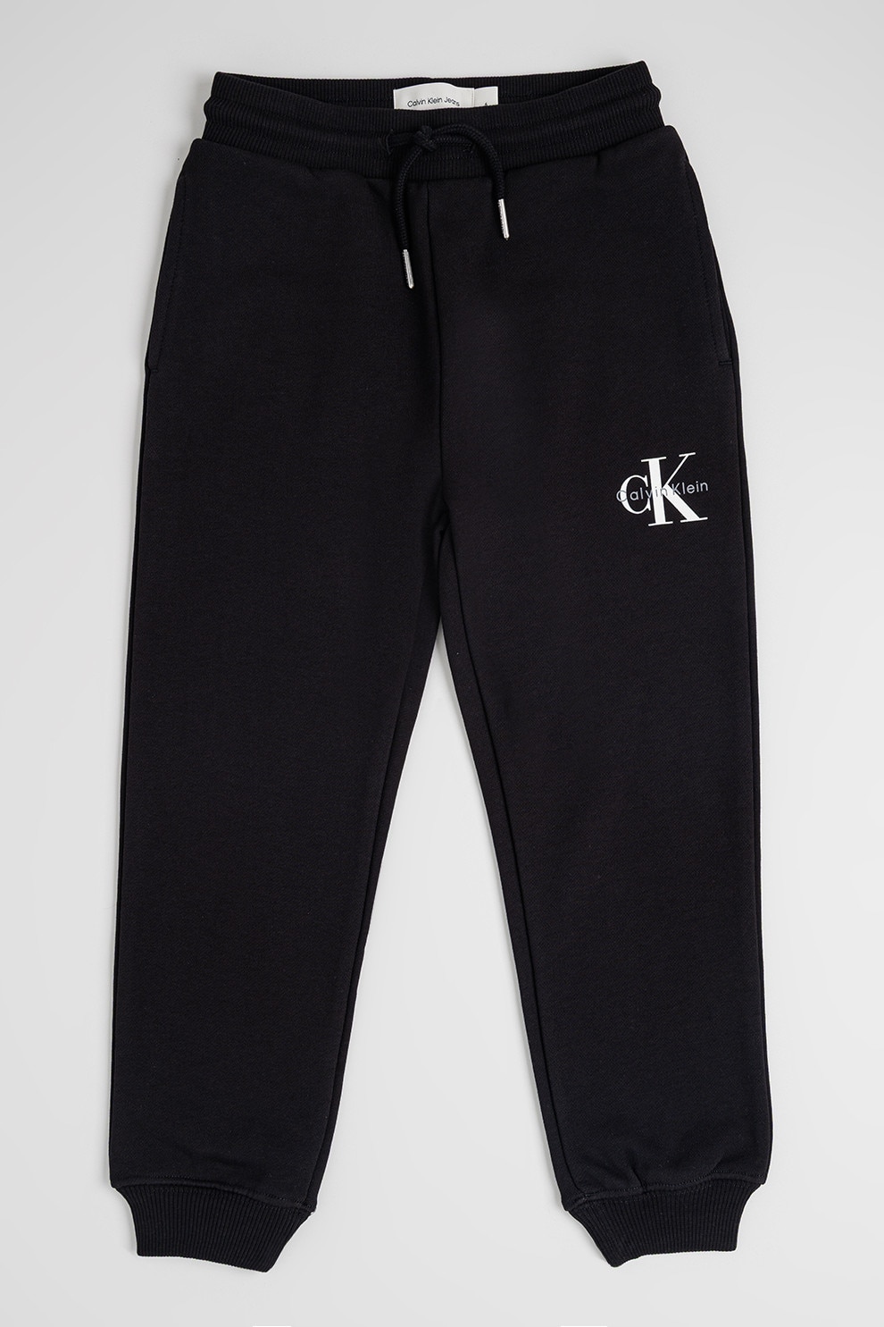 Calvin Klein, Pantaloni relaxed fit de trening cu imprimeu logo discret, Negru, 164 CM