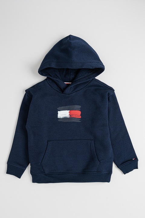 Tommy Hilfiger, Hanorac cu buzunar kangaroo, Bleumarin