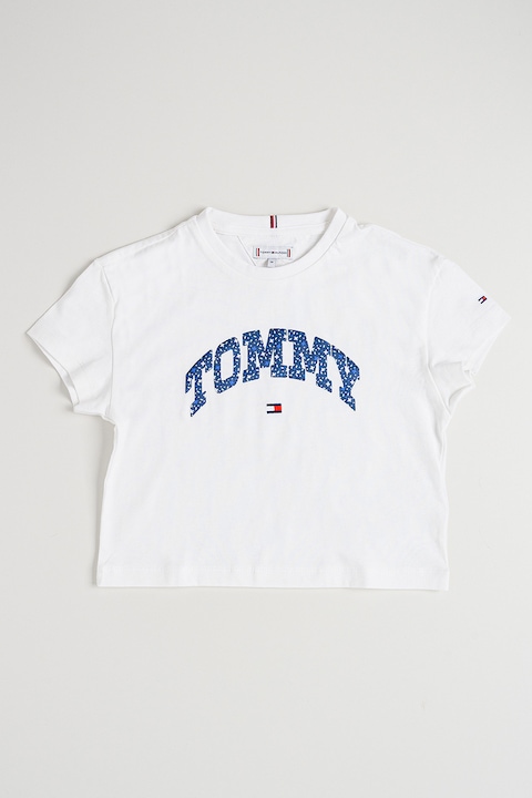 Tommy Hilfiger, Logós póló, Fehér/Tengerészkék