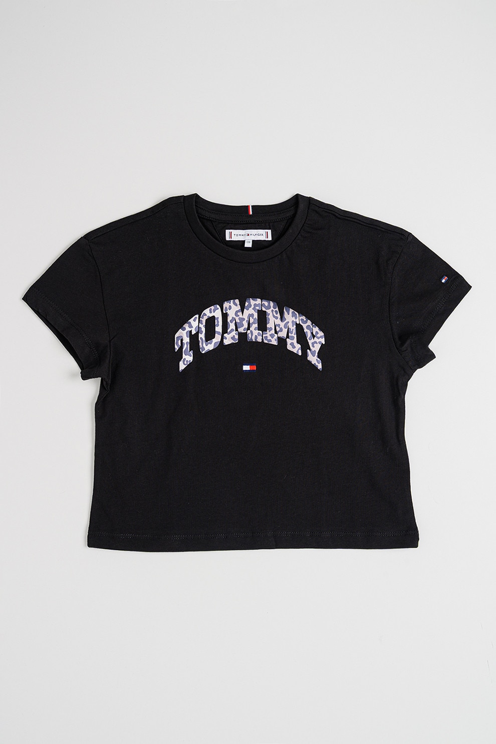 Tommy Hilfiger, Tricou cu imprimeu logo, Negru, Maro, 164 CM