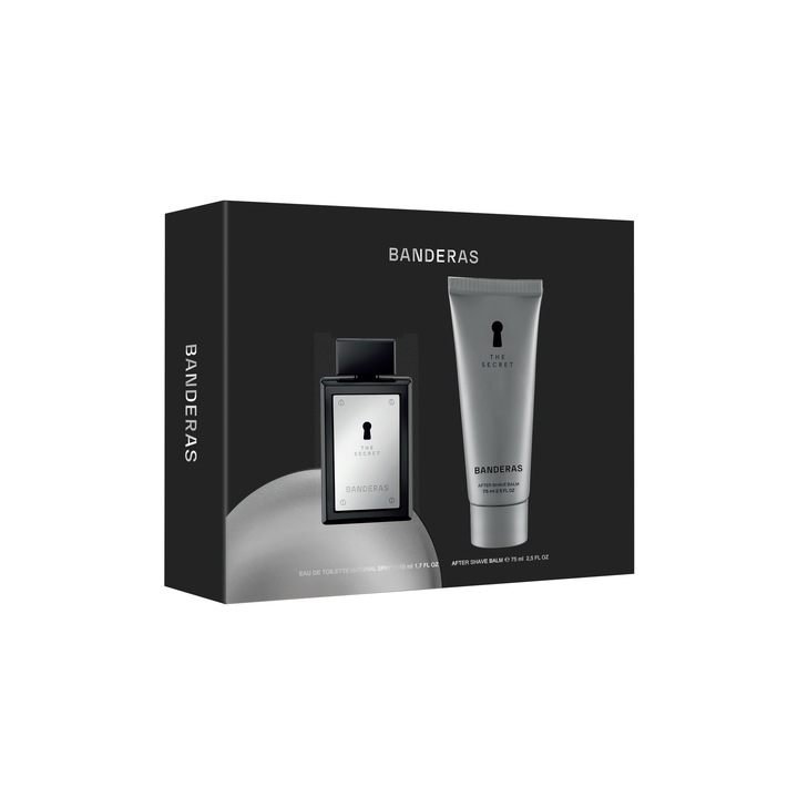 Комплект Antonio Banderas The Secret: Тоалетна вода, 50 мл + Балсам за след бръснене, 75 мл
