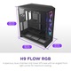 Кутия ATX Semi-tower NZXT CM-H99FB-P1, черна, закалено стъкло, многоцветна подсветка, размери 7 слота за разширение