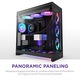 Кутия ATX Semi-tower NZXT CM-H99FB-P1, черна, закалено стъкло, многоцветна подсветка, размери 7 слота за разширение