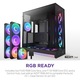 Carcasa NZXT H9 Flow RGB+ (2025), Dual-Chamber, Mid-Tower, Control Hub, Negru