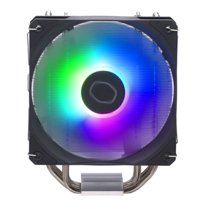 Ventilator PC Cooler Master, RR-S4NA-17PA-R1, 12cm, negru-silver, iluminare multicolor, 12x12x2,5cm