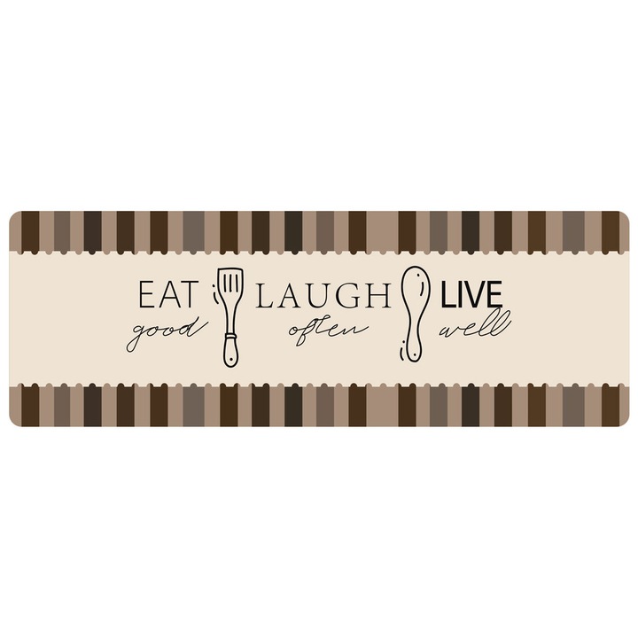 Covor HOME USE, model HUH-0218, 120x40cm, 3.5mm, cafea