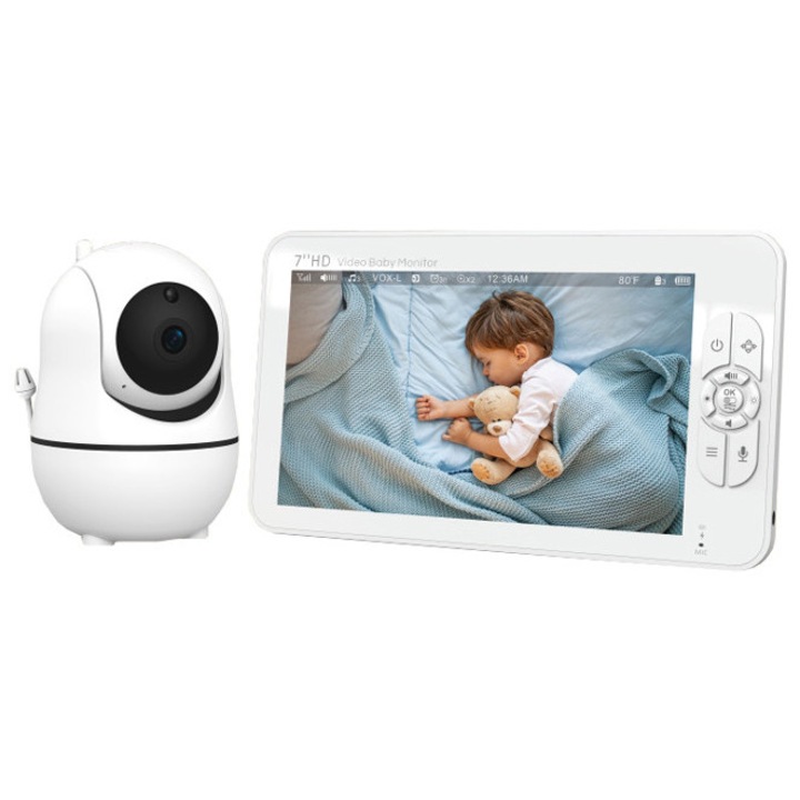 Monitor video pentru bebelusi POWERTECH PT-1345 cu camera 7", 1080p, PTZ