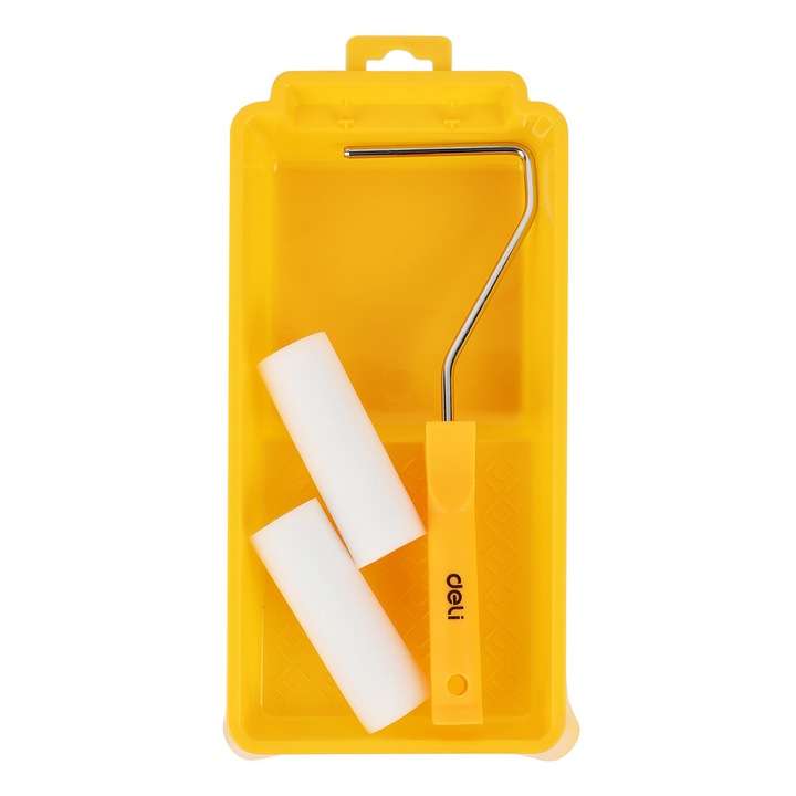 DELI festőeszköz készlet, DL509704, 2x henger, 10mmx100mm, többszínű
