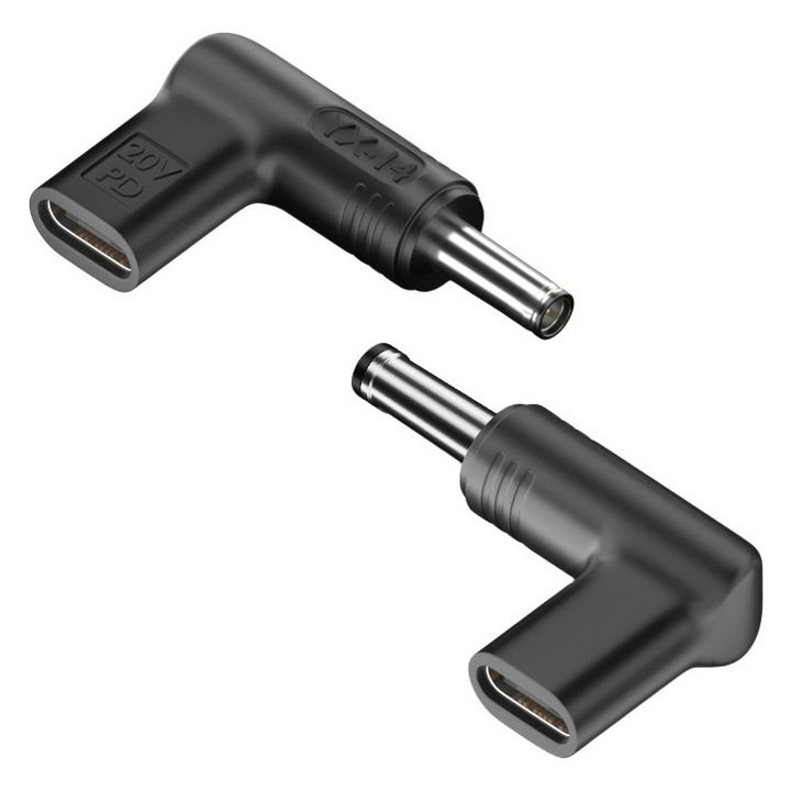 Adaptor de alimentare POWERTECH YX-14, USB-C la Sony 6.5x4.4mm, negru