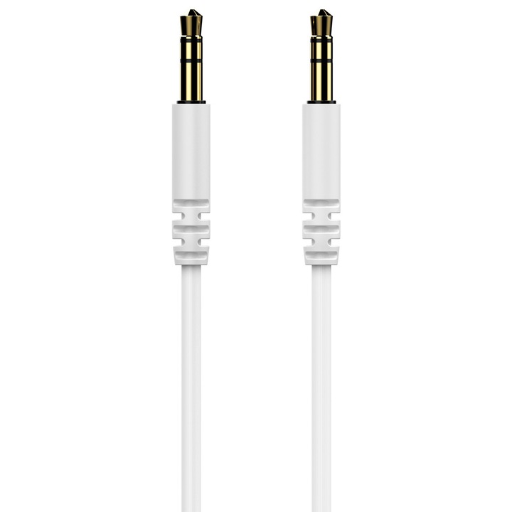 Cablu audio CELEBRAT 3.5mm AU-01, AUX, 1m, alb