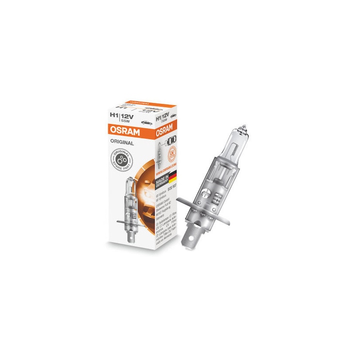 Халогенна крушка Osram H1 Original 12V, 55W, P14.5s, 1 брой