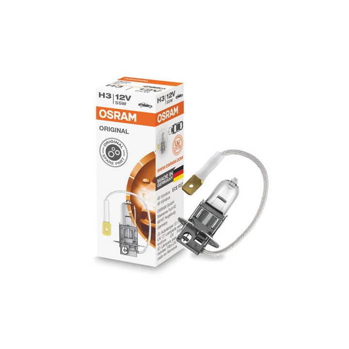 Халогенна крушка Osram H3 Original 12V, 55W, PK22S, 1 брой
