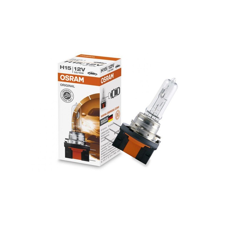 Халогенна крушка Osram H15 Original 12V, 55/15W, PGJ23t-1, 1 брой