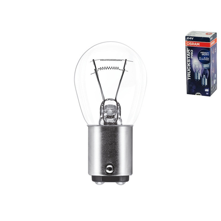 Халогенна крушка Osram Truckstar Pro P21/5W 24V, 21/5W, BAY15d, 1 брой