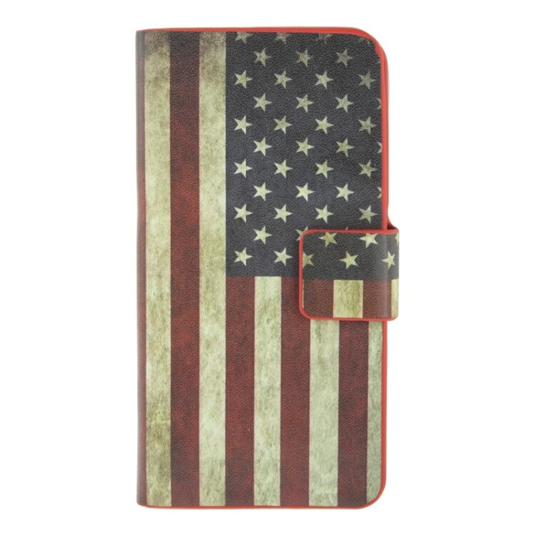 Husa protectie SKY FLAG pentru SAMSUNG GALAXY S4 MINI (i9190), Flip orizontal, Inchidere magnetica - USA