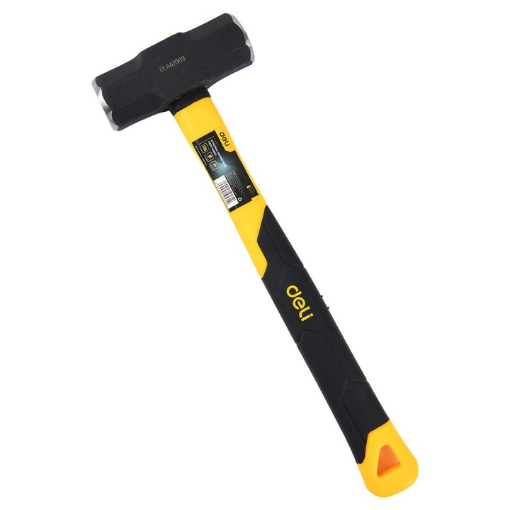 Baros DELI DL447003 cu maner antiderapant, din fibra de sticla, 1,36 kg, 380 mm