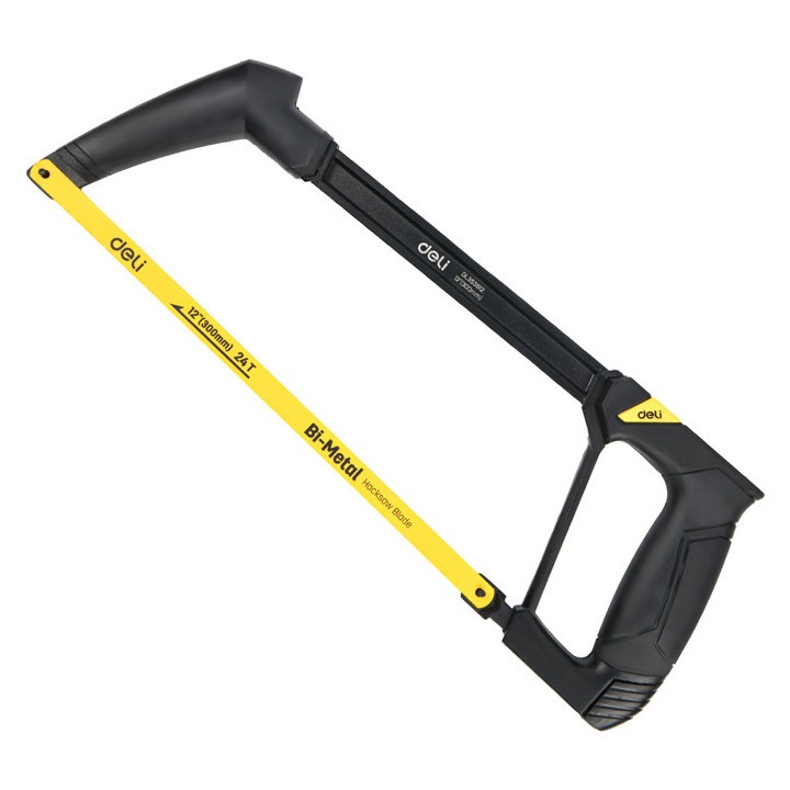 Fierastrau metalic DELI DL353812 cu maner ergonomic, 300 mm, 24 TPI