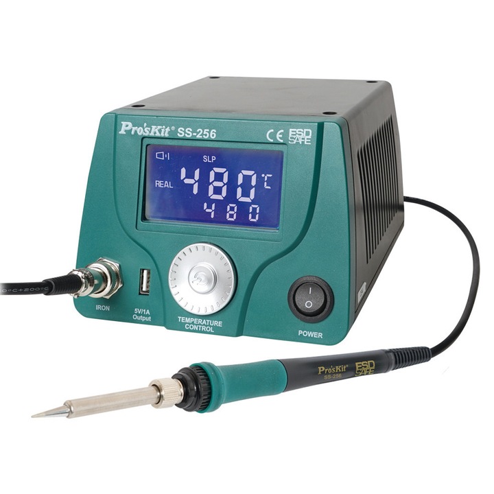 Statie de lipit PROSKIT SS-256B cu ciocan de lipit, 60W, 200~480 °C