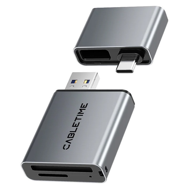 Cititor de carduri CABLETIME CT-ACCD3-AG, USB 3.0, 5Gbps, pentru SD si micro SD