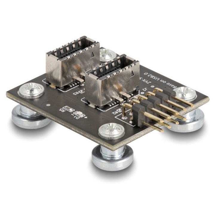 Adaptor USB 2.0 DELOCK, 2x USB Type-E Key A, 67176