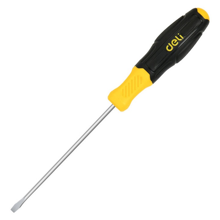 Surubelnita DELI dreapta DL6361001N cu maner antiderapant, magnetica, 6x100mm