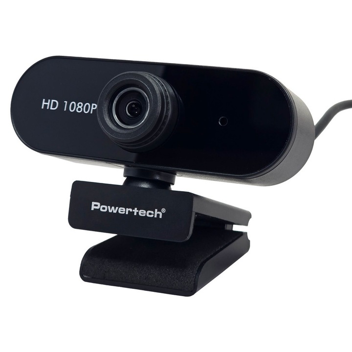 Camera web POWERTECH PT-1382, 2MP, 1080p FHD, 1.5m, maro