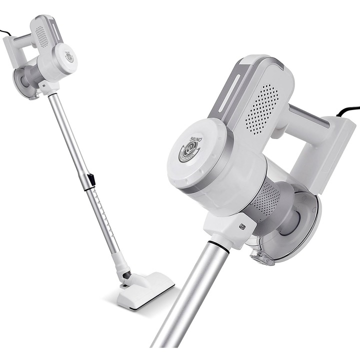 Aspirator vertical 2 în 1 Bruno BRN-0133, 600W, alb-argintiu