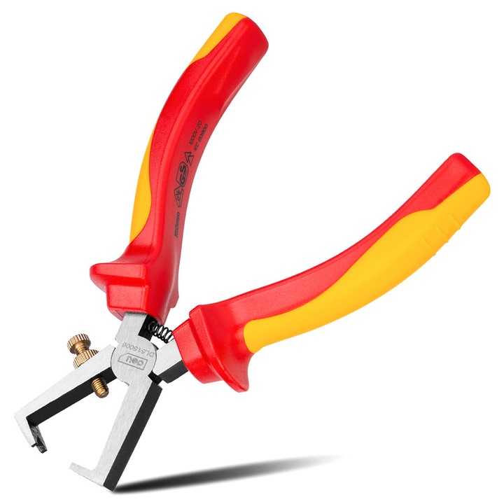 Cleste de dezizolat cabluri, DELI DL515006, manere antiderapante, reglabil, VDE 1000V, 160mm