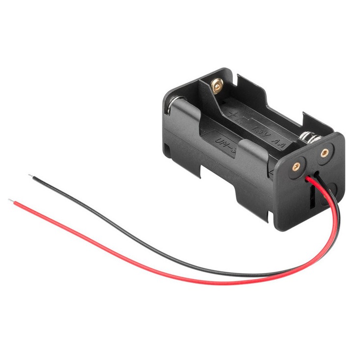 Carcasa baterii GOOBAY 11472 pentru 4 baterii AA, neagra