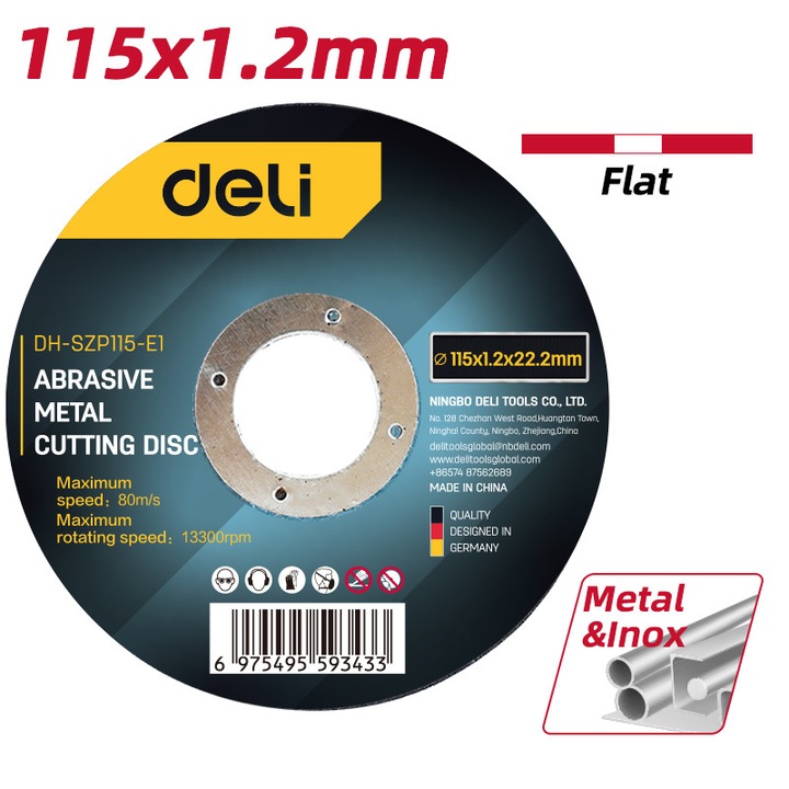 Fémvágó tárcsa 115×1,2×22,2 mm EDH-SZP115-E1 YELLOW TOOLS SOROZAT