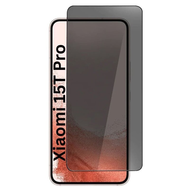 Folie pentru Xiaomi 15T Pro, Anti-spy Ultra HD, Protectie 9H, Montare Simpla, 111D, set cu sticker, Privacy