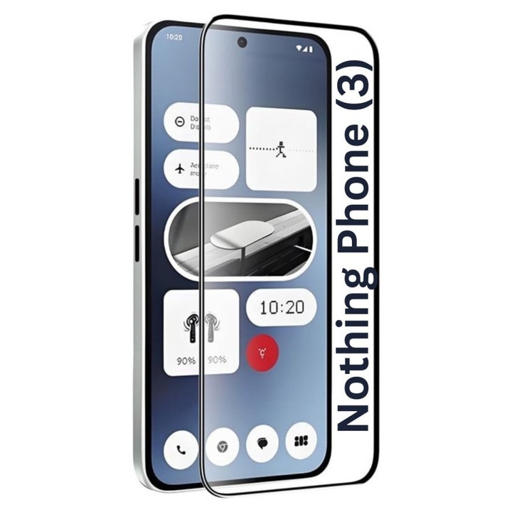 Folie pentru Nothing Phone (3), SKYDDAR INNOVATION, Sticla Securizata, Ultra HD, Protectie 111D, Montare Simpla, set cu sticker, Transparent