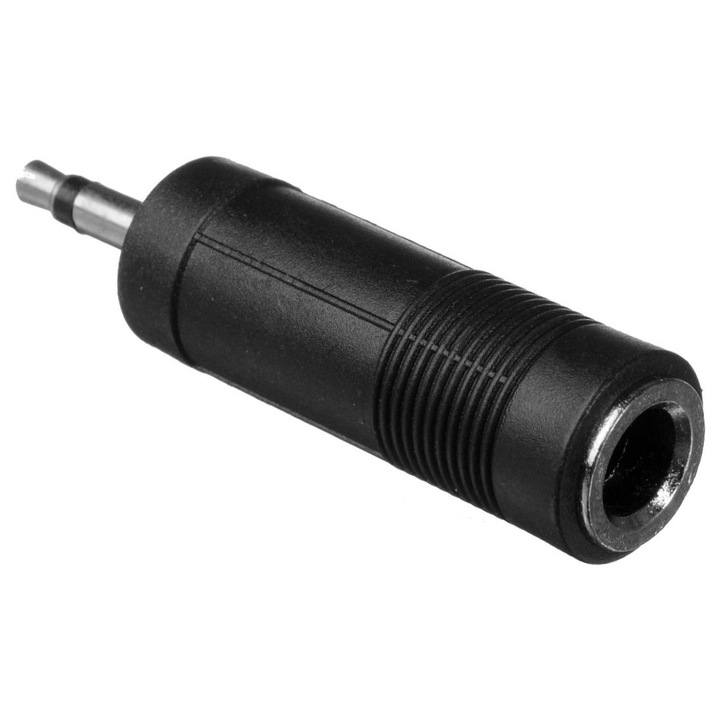 Adaptor audio POWERTECH mono 3.5mm la 6.35mm, 5m, negru