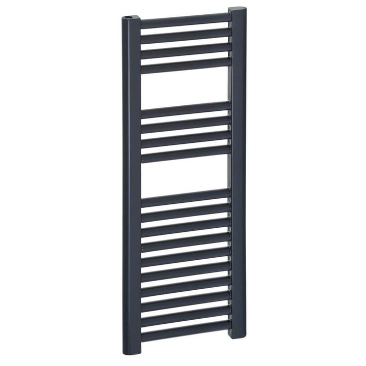 Calorifer Luxrad LUNA 827x300mm, 293W, negru mat RAL 9005, design modern, optiuni pentru prosoape