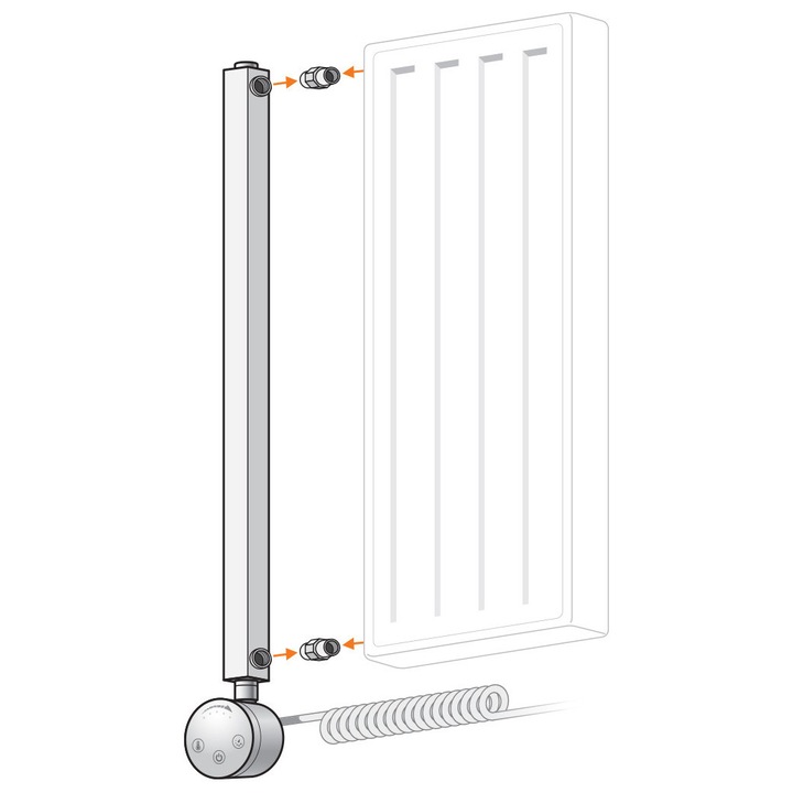 Set gratar electric eKreator 600W, 30x30mm, alb RAL 9003, inaltime 600mm, instalare rapida