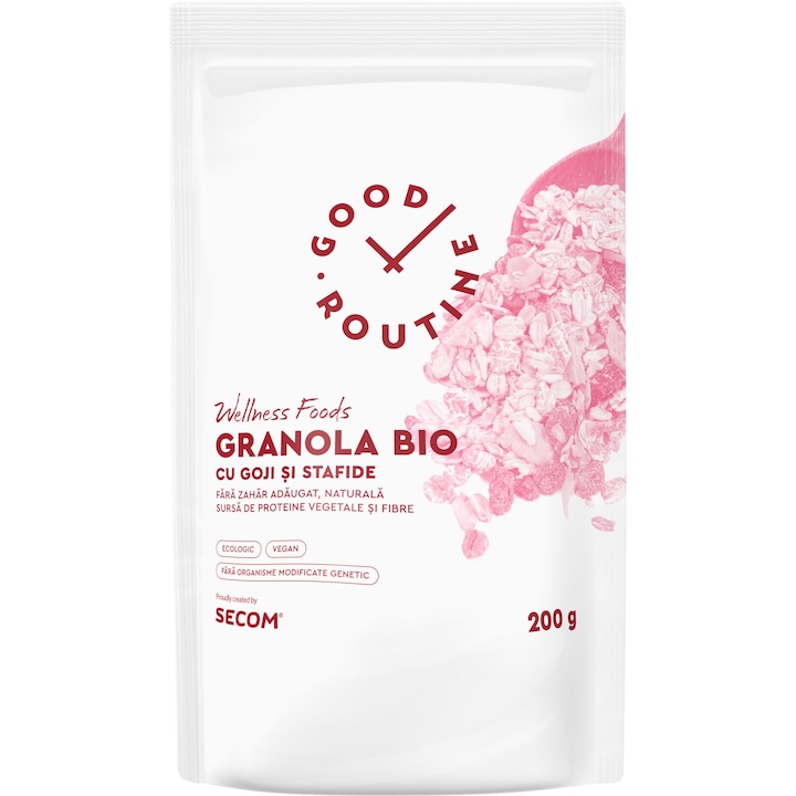 Granola BIO Good Routine, Cu Goji si Stafide, 200g