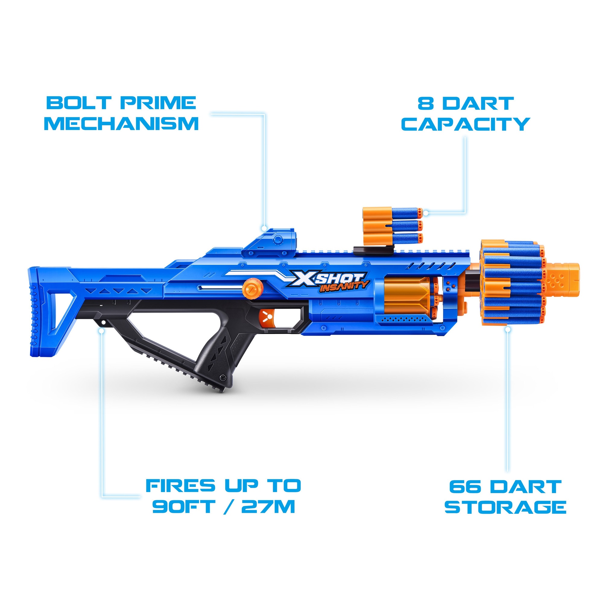 Blaster X-Shot - Insanity, Berzerko, 48 proiectile - eMAG.ro