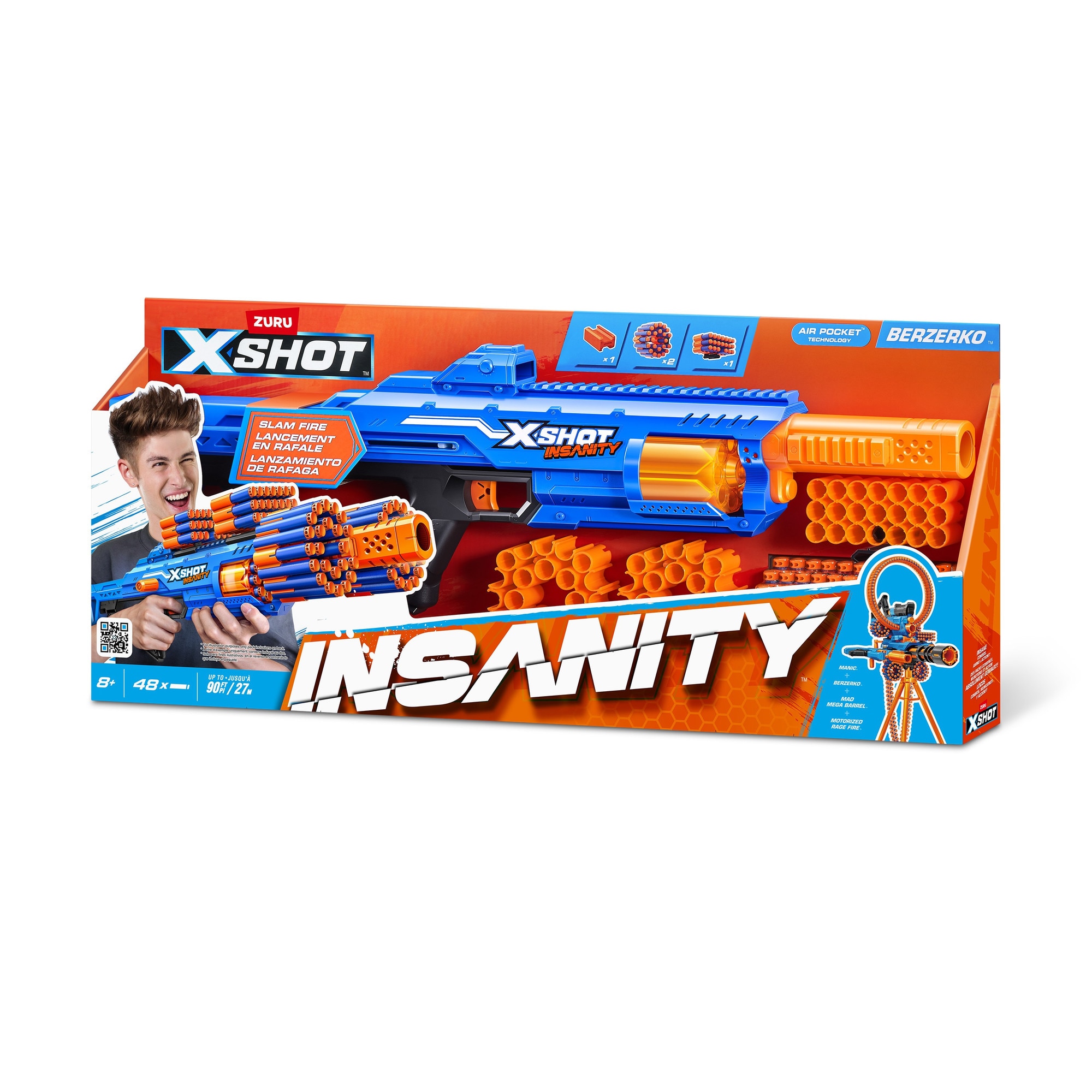 Blaster X-Shot - Insanity, Berzerko, 48 proiectile - eMAG.ro