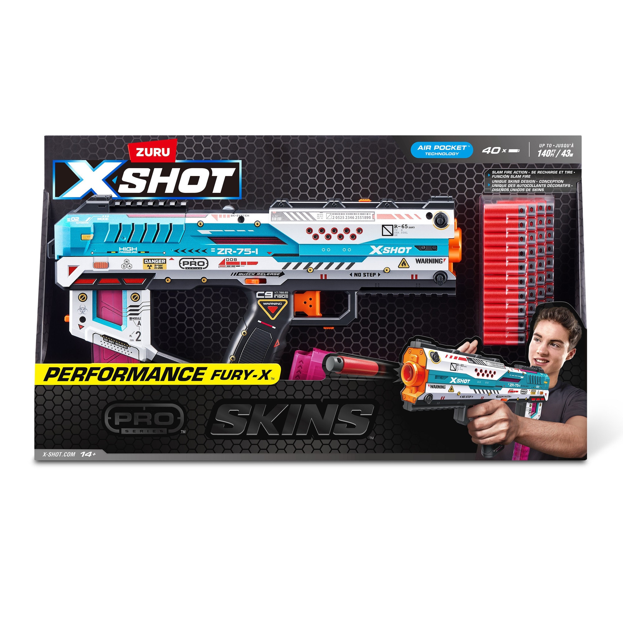 Blaster X-Shot - Skins Pro, Fury-X, 40 proiectile - eMAG.ro