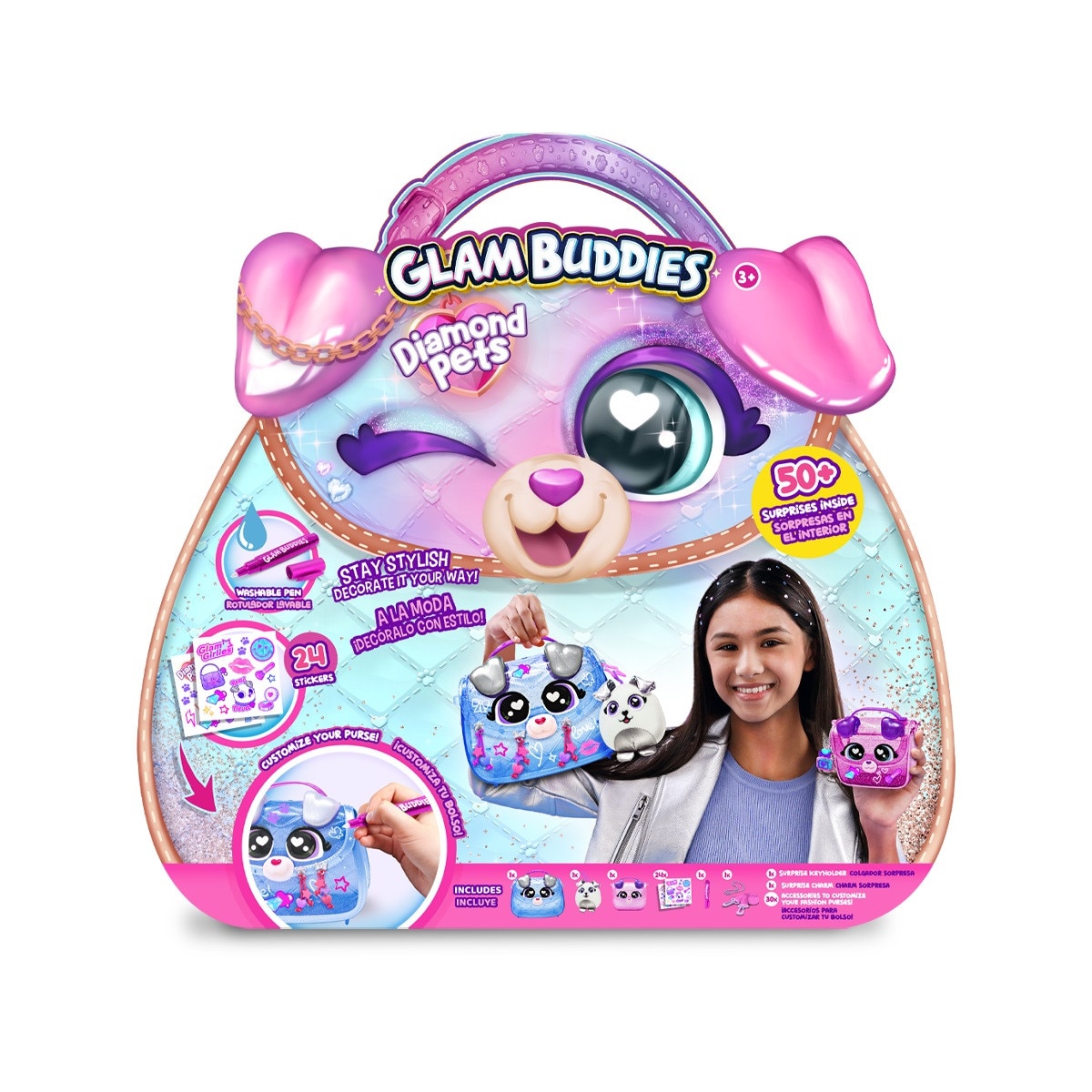 Set 2 gentute Glam Buddies - Diamond Pets