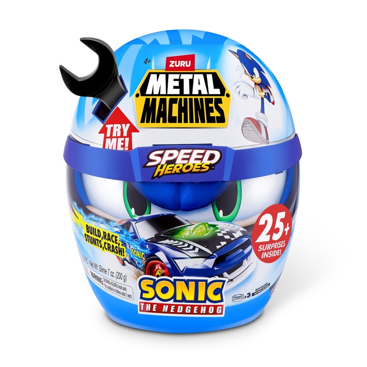 Set constructie masinuta Metal Machines - Sonic