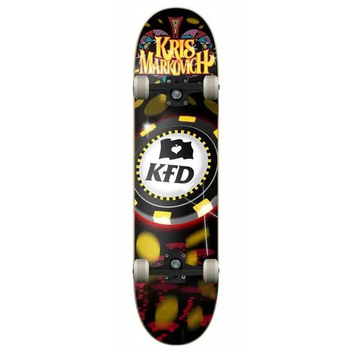 Skateboard KFD Progressive Pro, 8", 7 straturi, 32"x8", aluminiu, ABEC-7