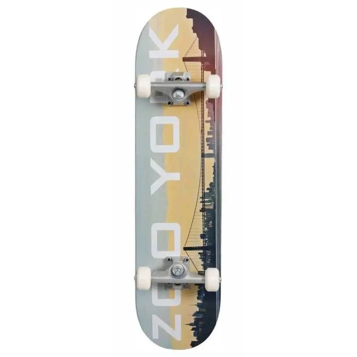 Skateboard Zoo York City, 7.75", 7 straturi, 31.5"x7.75", multicolor, pentru incepatori si intermediari
