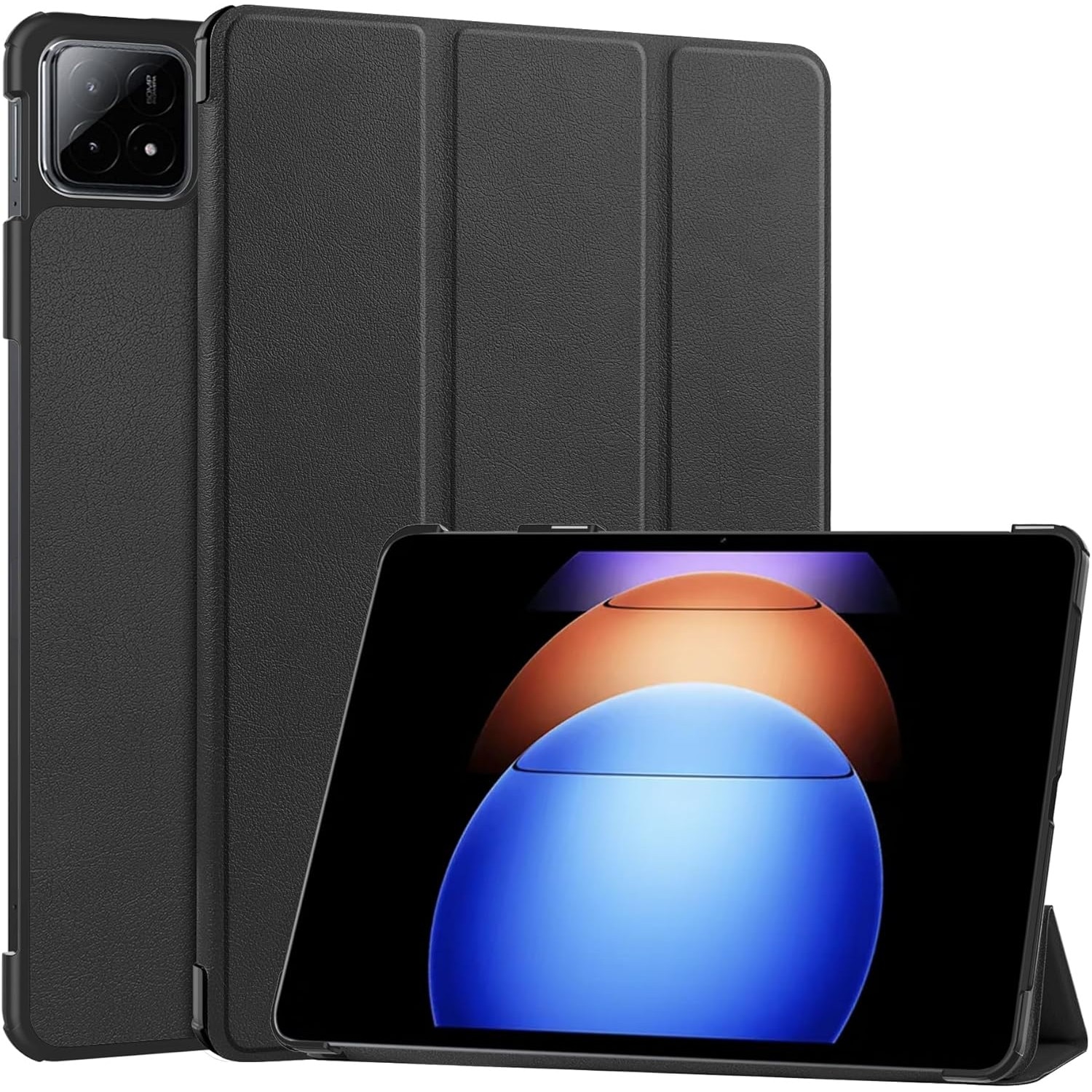 Husa Sigloo pentru tableta Xiaomi Pad 6S Pro 12.4' (2024) – Slim, Tri-Fold Magnetic, Piele Ecologica, Antisoc, Stand Reglabil, – Negru