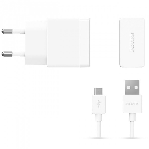 Incarcator priza Sony EP881 Alb, microUSB, Original