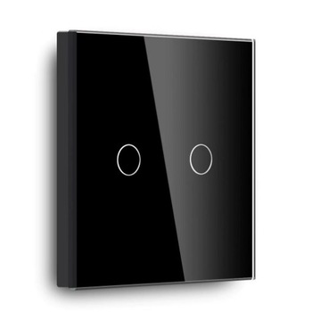 Intrerupator tactil dublu M1, Negru Intrerupator tactil dublu M1, Negru